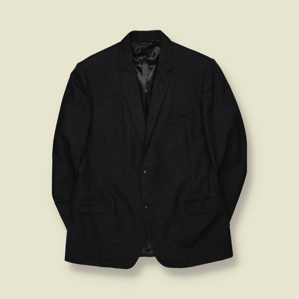 1960s | Burton | Black Wool Suit Jacket - M