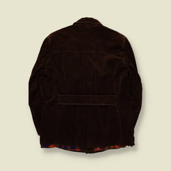 1970s | Dark Brown Corduroy Car Coat - S