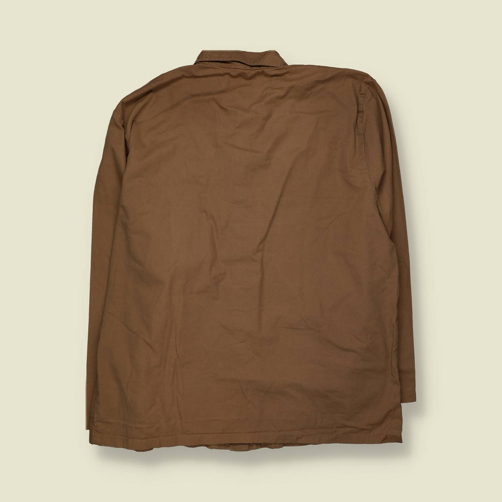 1980s | Brown Cotton Chore Coat - 3XL