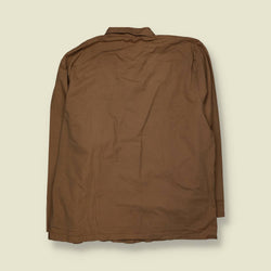1980s | Brown Cotton Chore Coat - 3XL