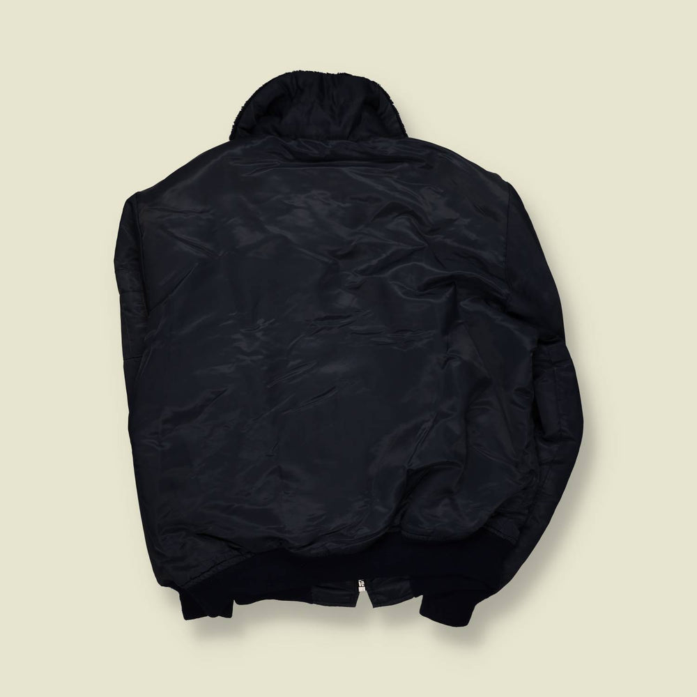 1970s | WearGuard | Black Pile Collar Security Jacket - XXL