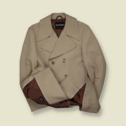1970s | Stratojac | Beige Double-Breasted Car Coat - S