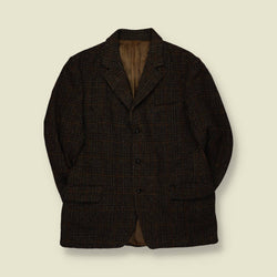 1960s | Harris Tweed | Brown Check Wool Blazer - S