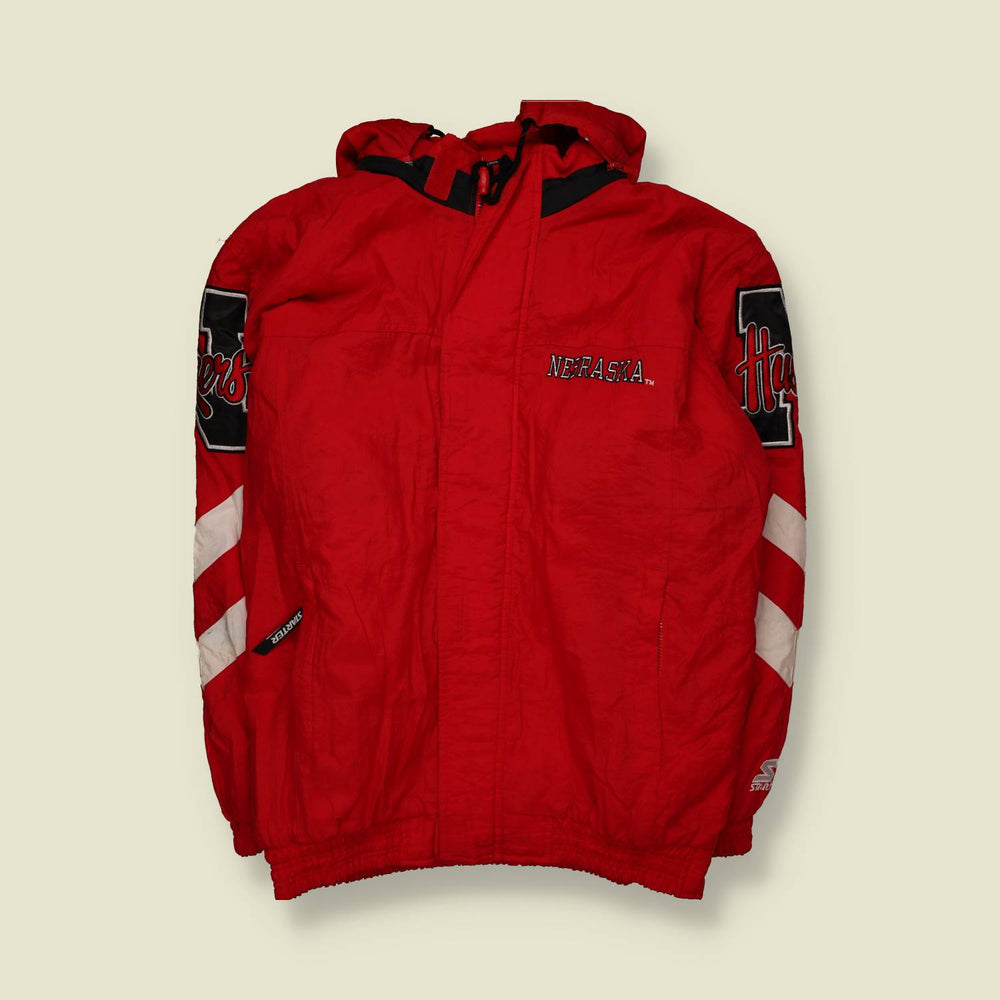 1990s | Starter | Nebraska Huskers Hooded Jacket - XXL