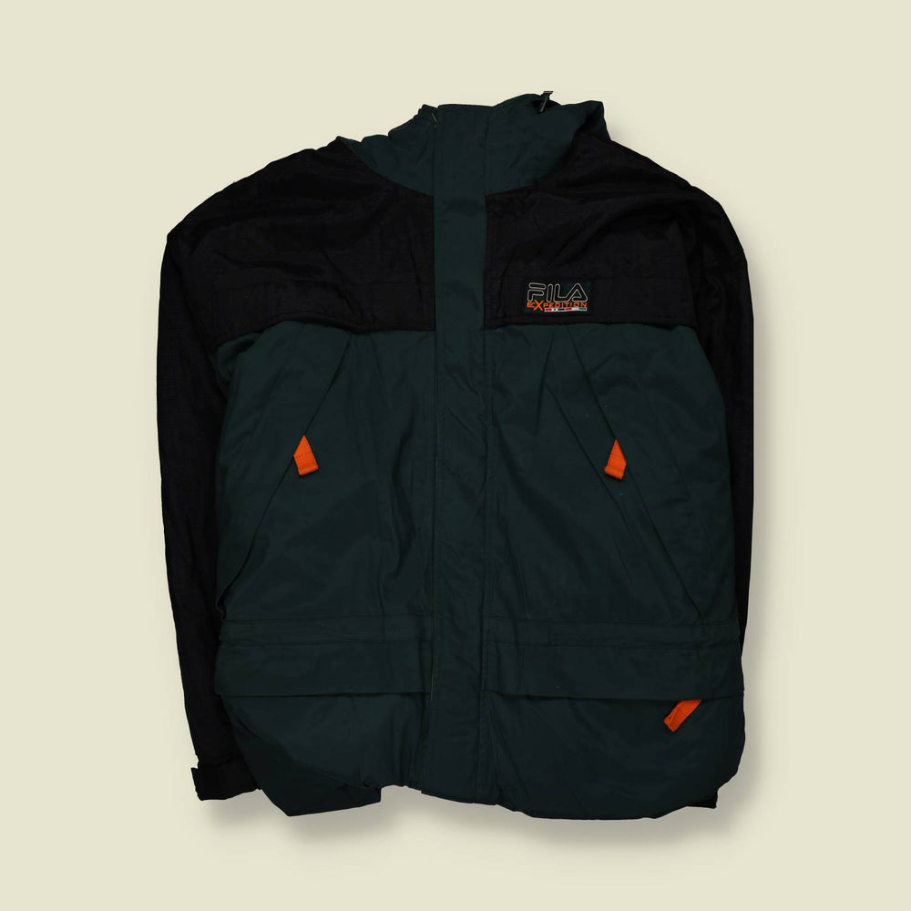 1990s | Fila Expedition | Colour Block Hooded Jacket - 6XL