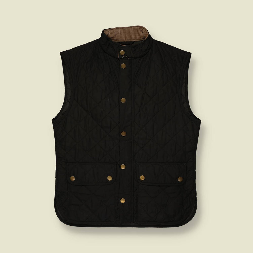 2000s | Barbour | Black Quilted Gilet - M
