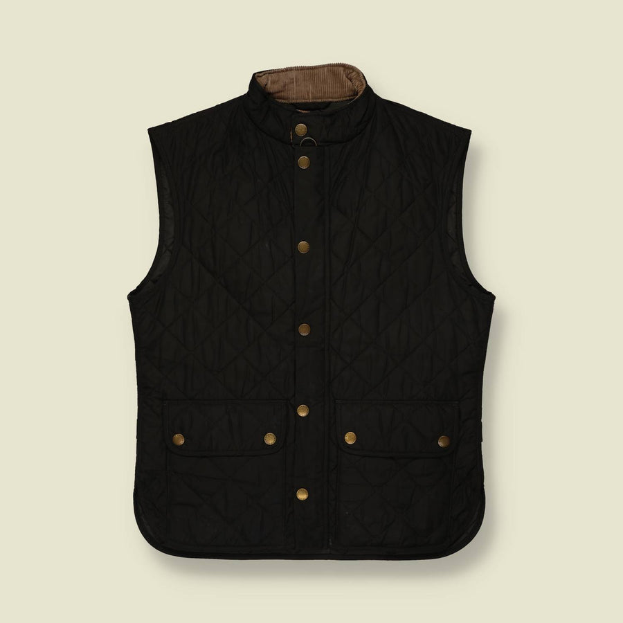 2000s | Barbour | Black Quilted Gilet - M