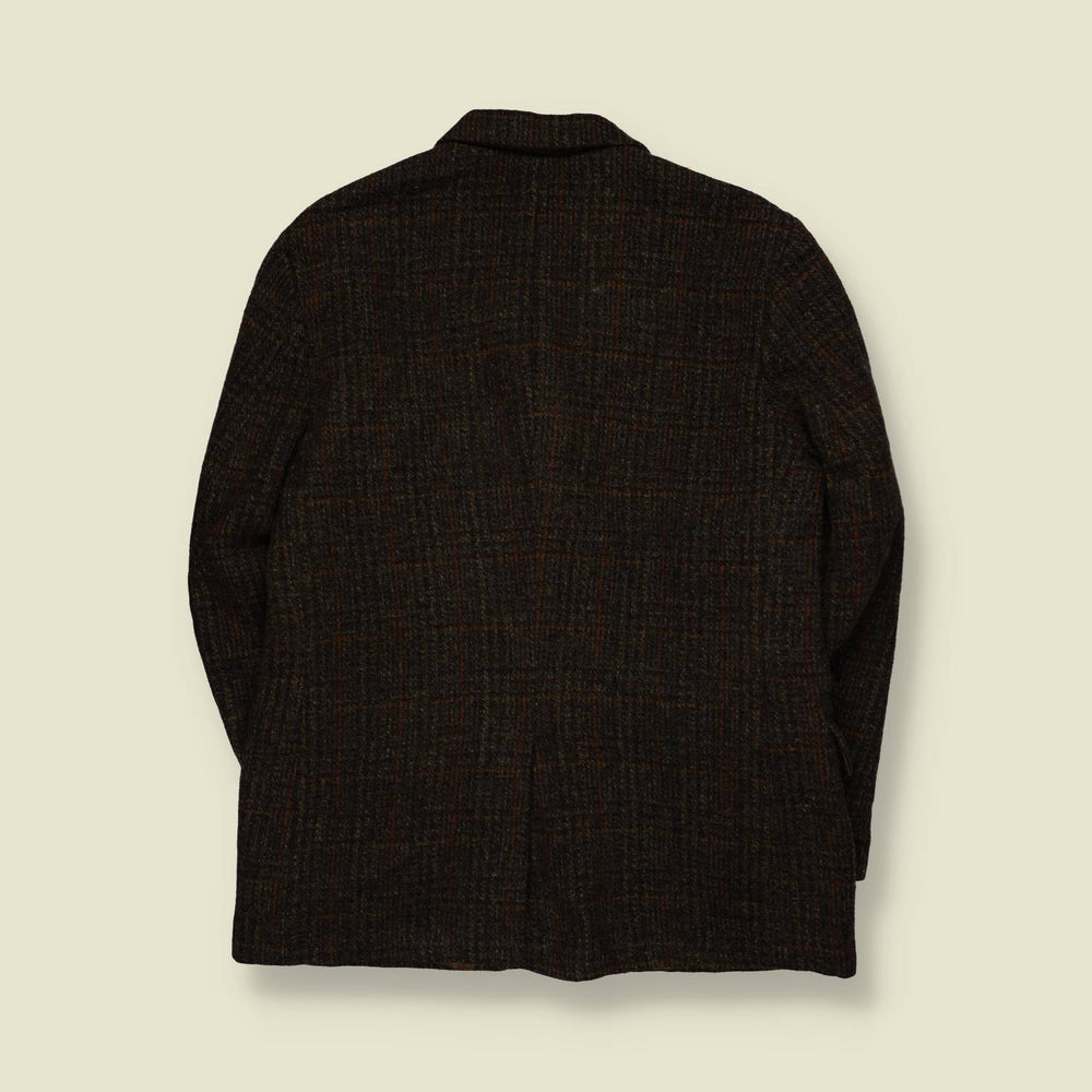 1960s | Harris Tweed | Brown Check Wool Blazer - S
