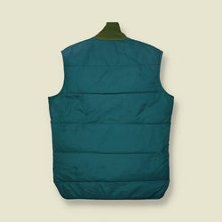 1980s | Colour Block Padded Gilet - L