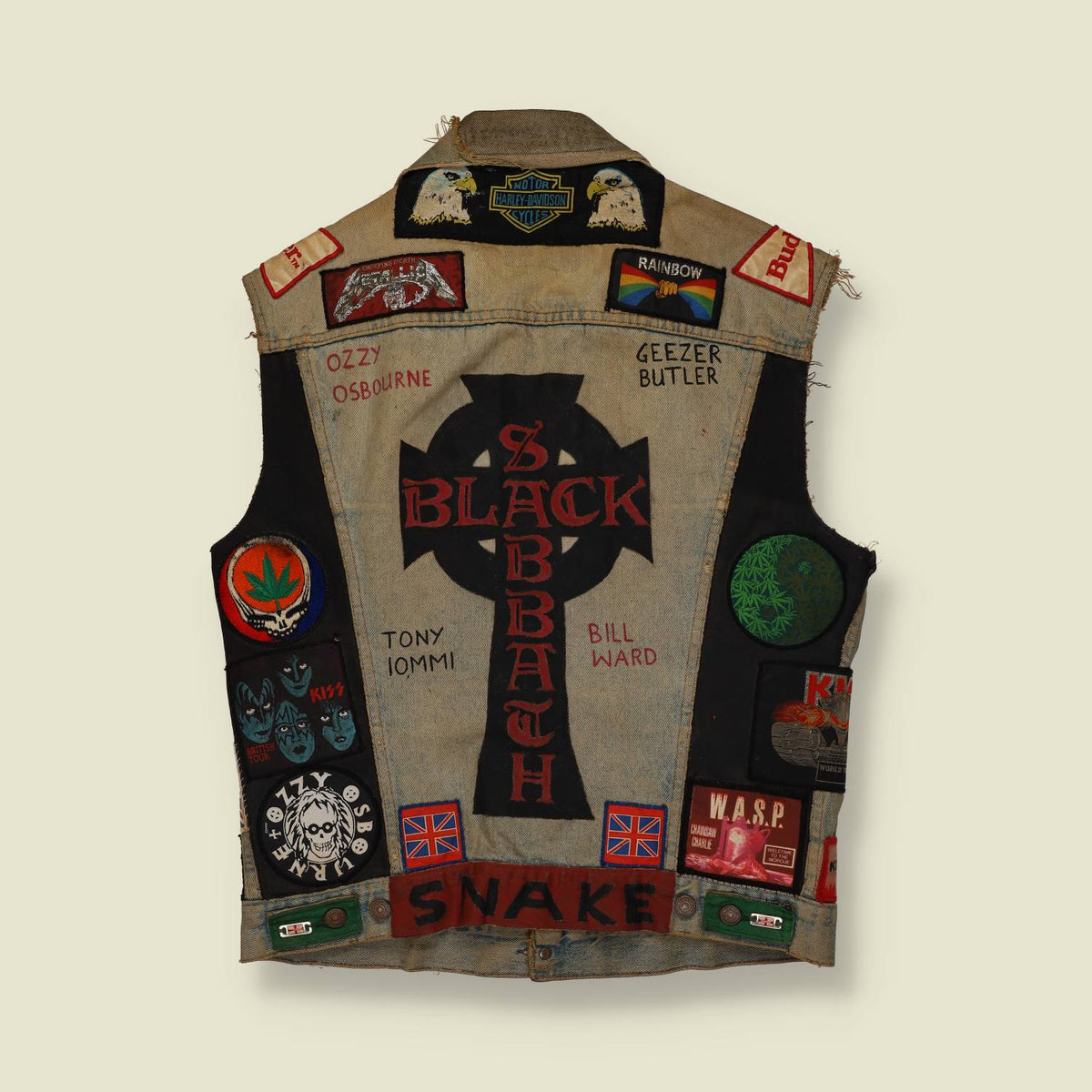 1970s | Levi’s | Heavy Metal Patch Battle Vest - M