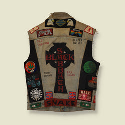 1970s | Levi’s | Heavy Metal Patch Battle Vest - M