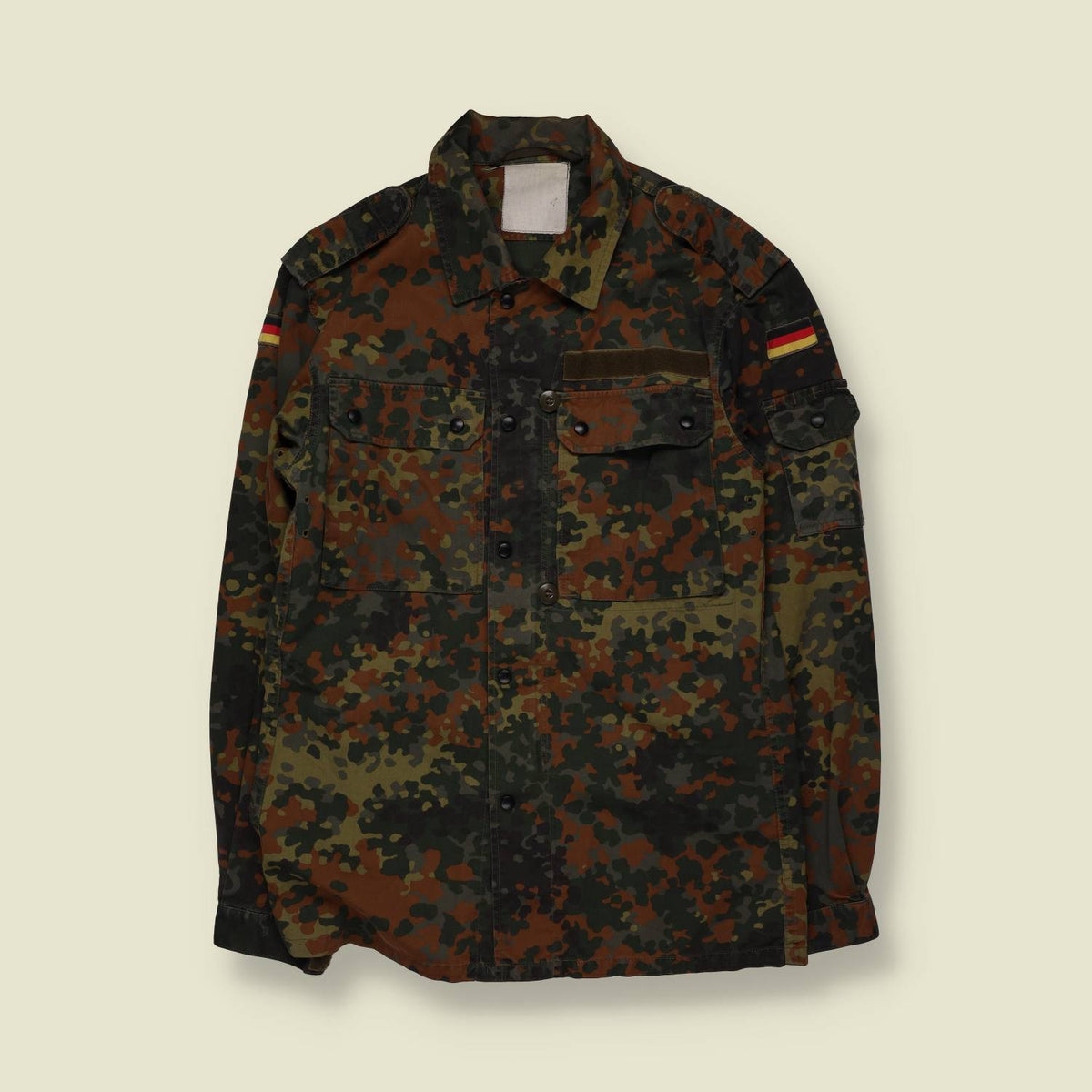 1990s | German Bundeswehr | Flecktarn Field Shirt - XS