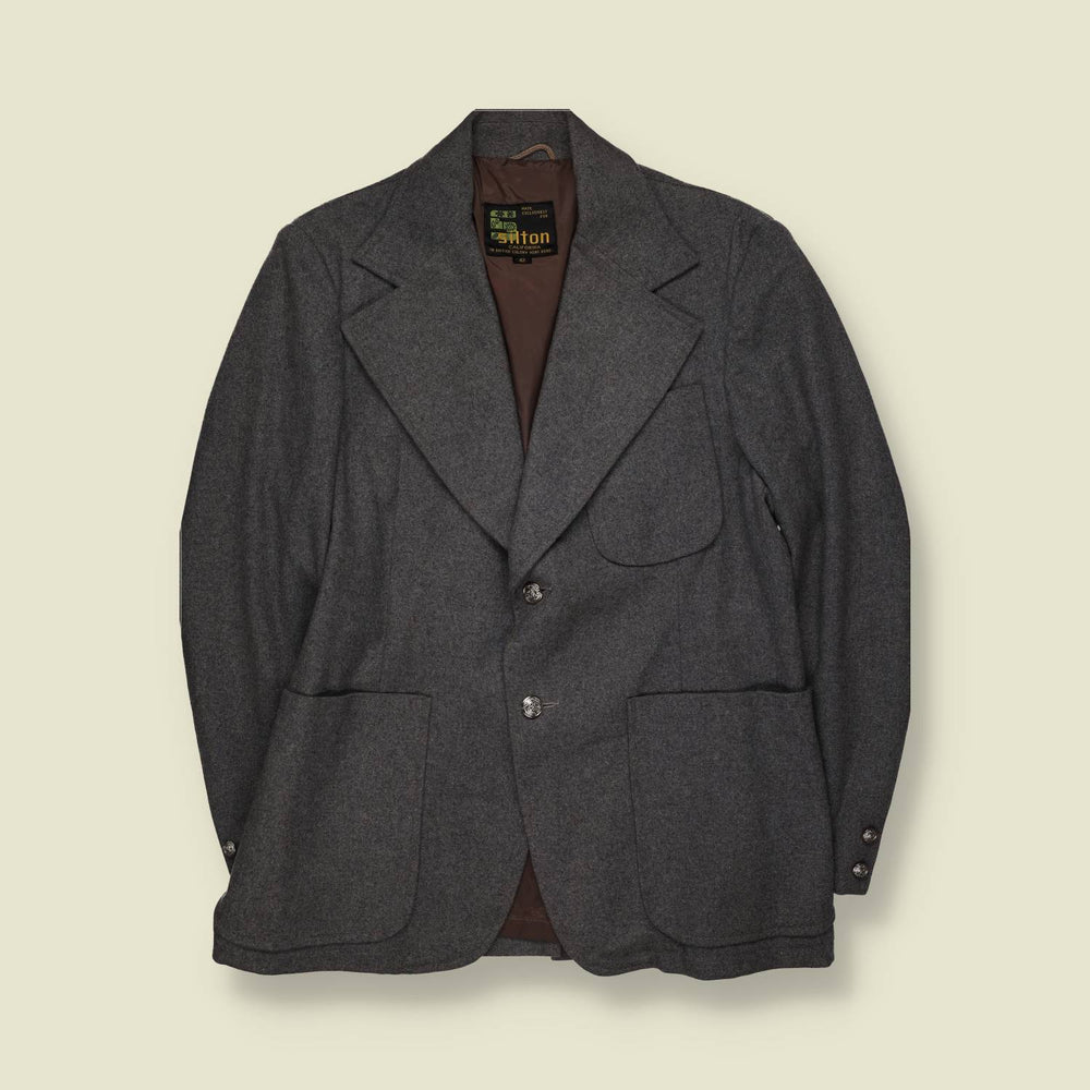 1970s | Silton | Grey Wool Blazer - S