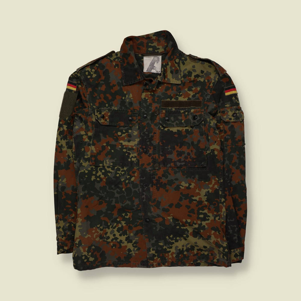 1990s | German Bundeswehr | Flecktarn Field Shirt - S
