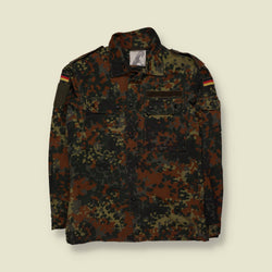 1990s | German Bundeswehr | Flecktarn Field Shirt - S