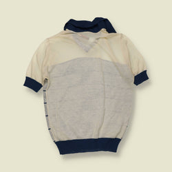 1970s | Montgomery Ward | Geometric Short Sleeve Knit Polo - XXS