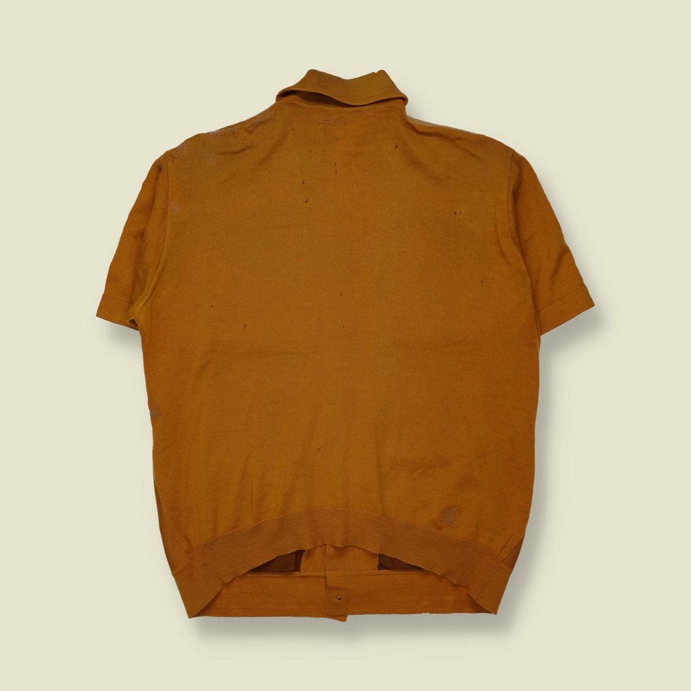 1970s | Colour Block Short Sleeve Knit Shirt - M