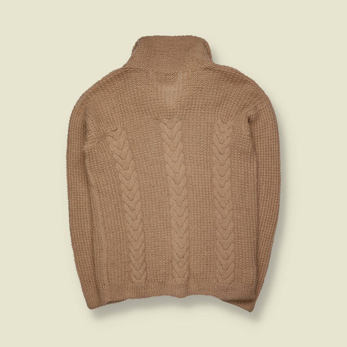 1970s | Alessandina | Alpaca Wool Cable Knit Cardigan - M