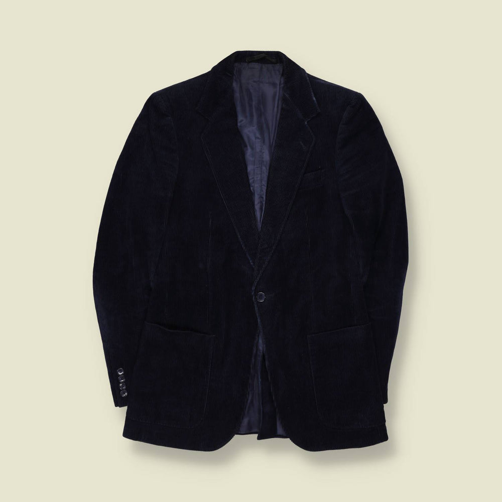 1970s | Navy Corduroy Blazer - XXS