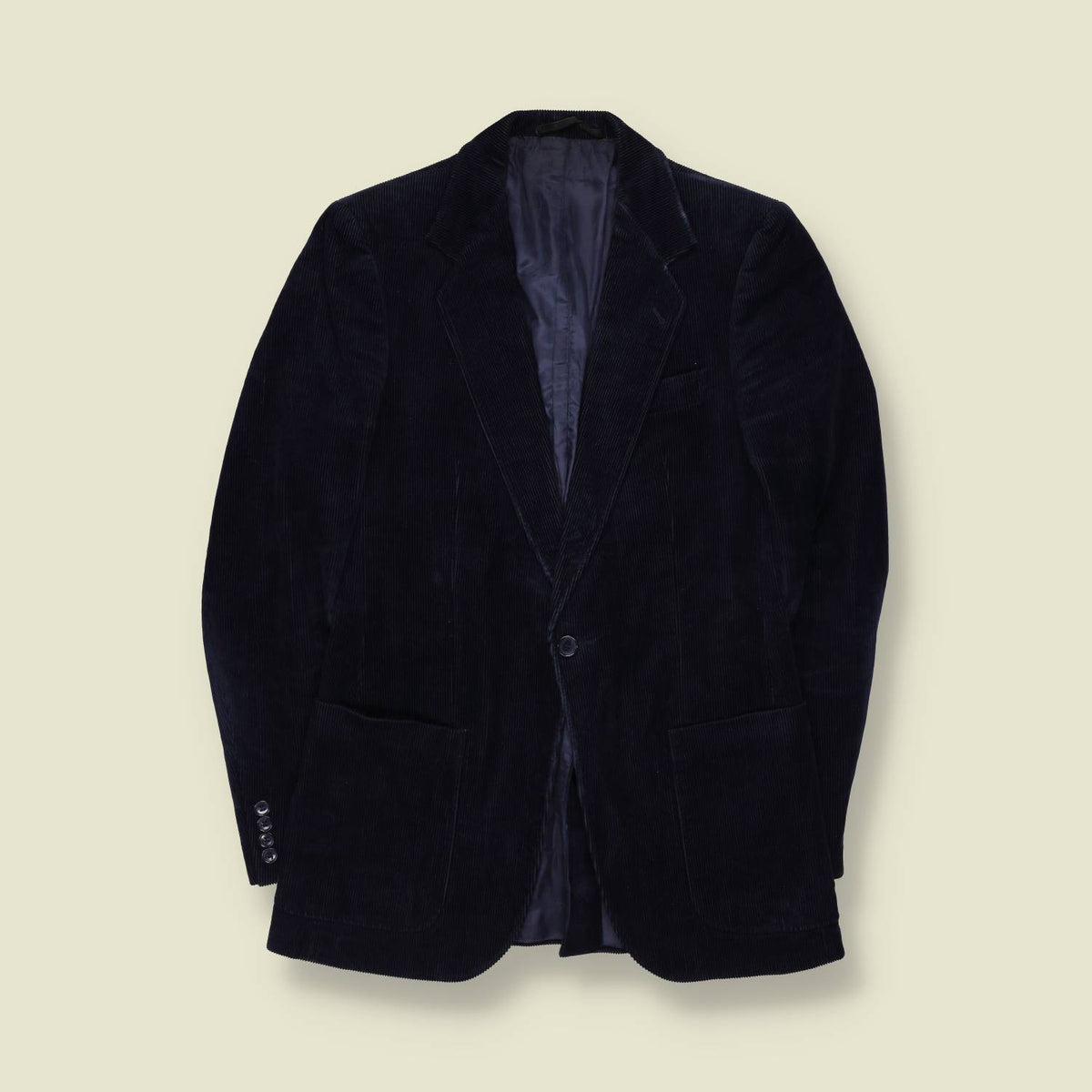 1970s | Navy Corduroy Blazer - XXS