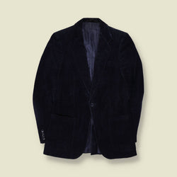 1970s | Navy Corduroy Blazer - XXS