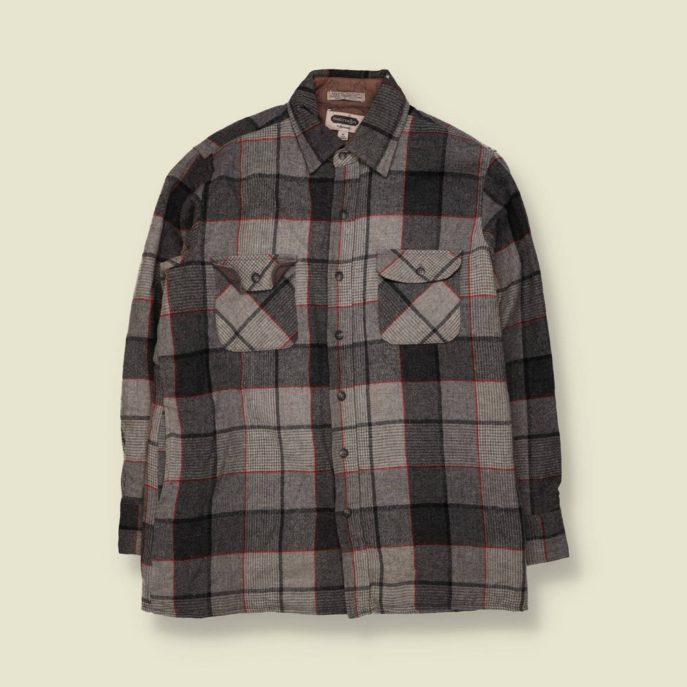 1980s | Shelter Bay by Arrow | Wool Overshirt | Grey - S