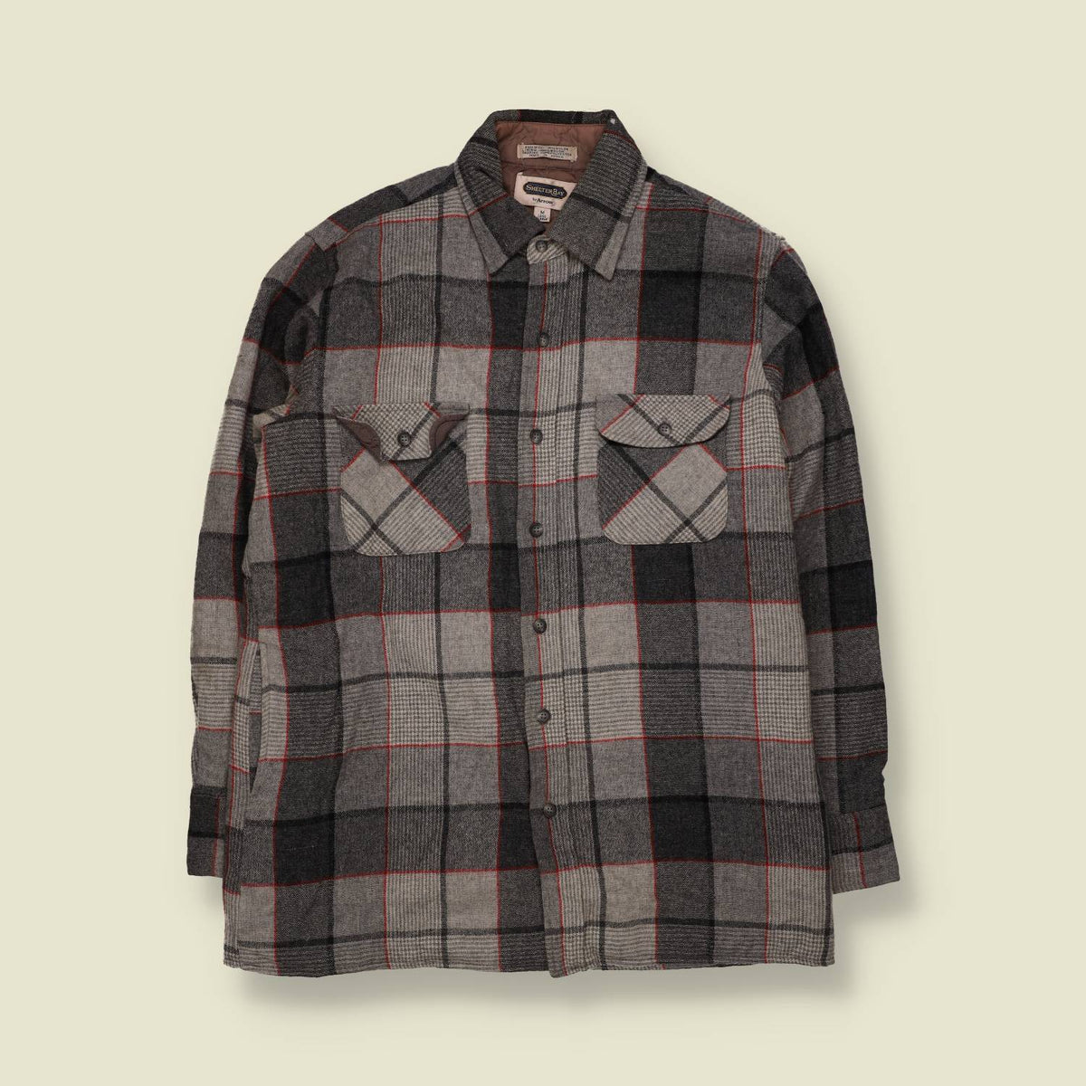 1980s | Shelter Bay by Arrow | Wool Overshirt | Grey - S