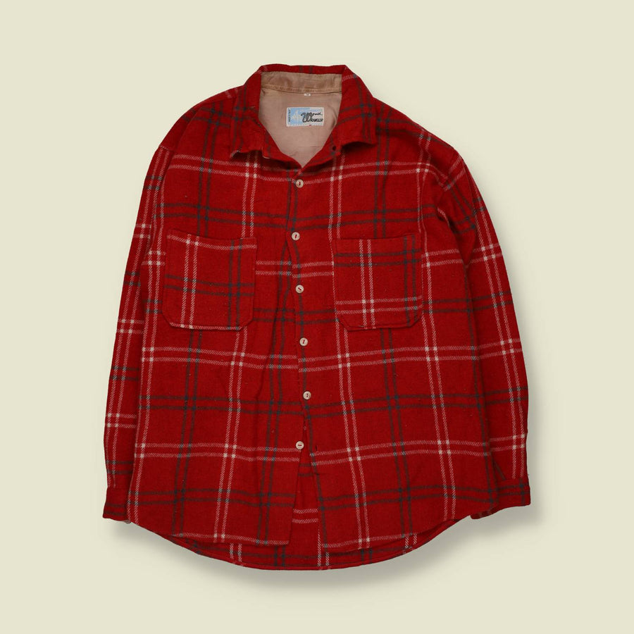 1970s | Wrangler | Wool Shirt | Red - XXL