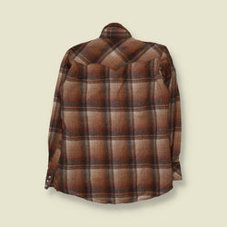 1970s | Miller Miller Western Wear | Wool Western Shirt | Brown - S