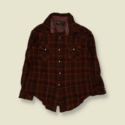1970s | K Mart | Wool Western Shirt | Brown - XS