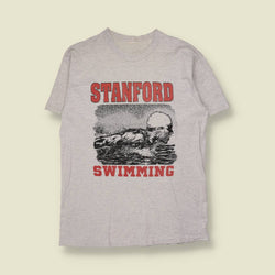 1980s | Stanford Swimming | T-Shirt | Grey - M