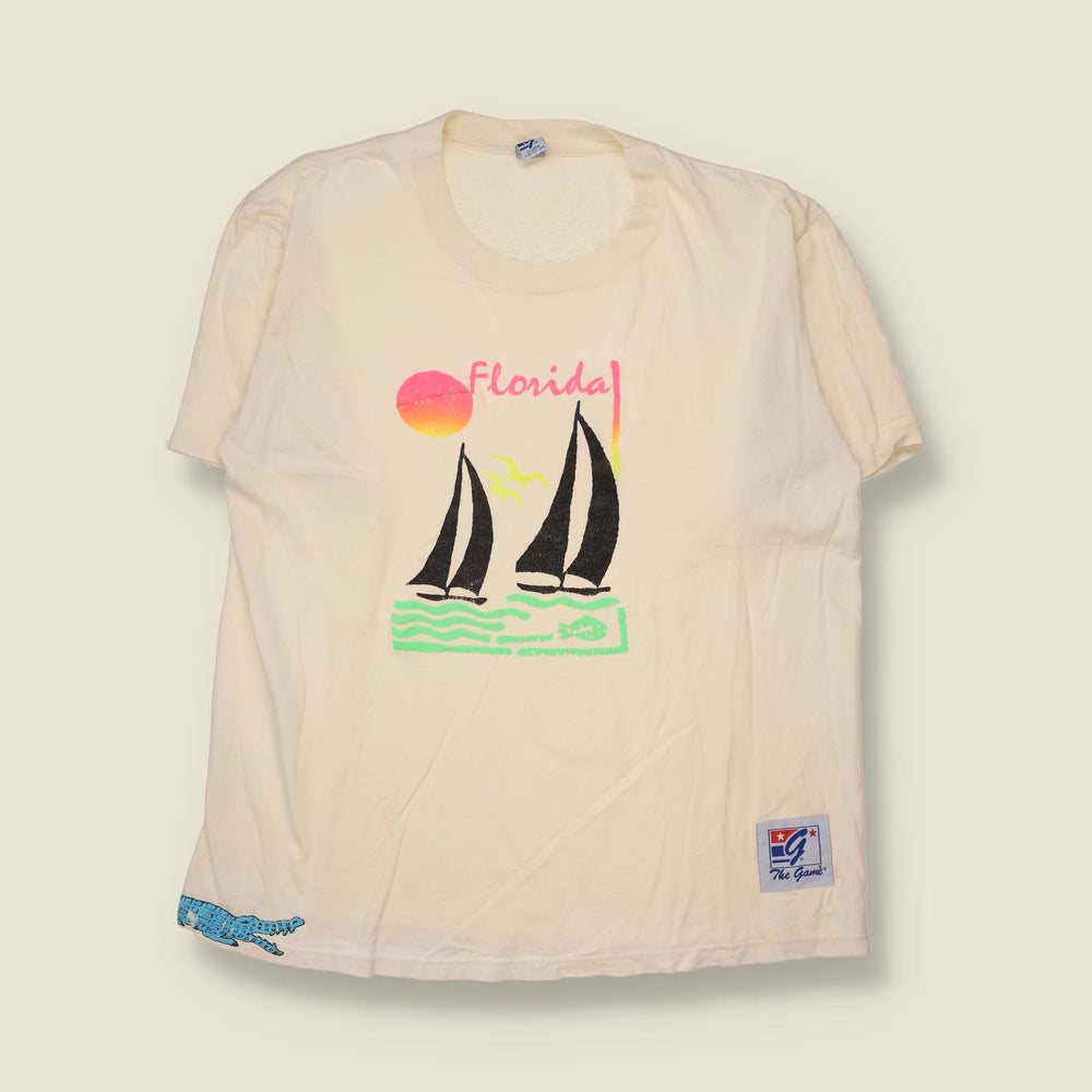 1990s | The Game | "Florida" T-Shirt | Cream - XL