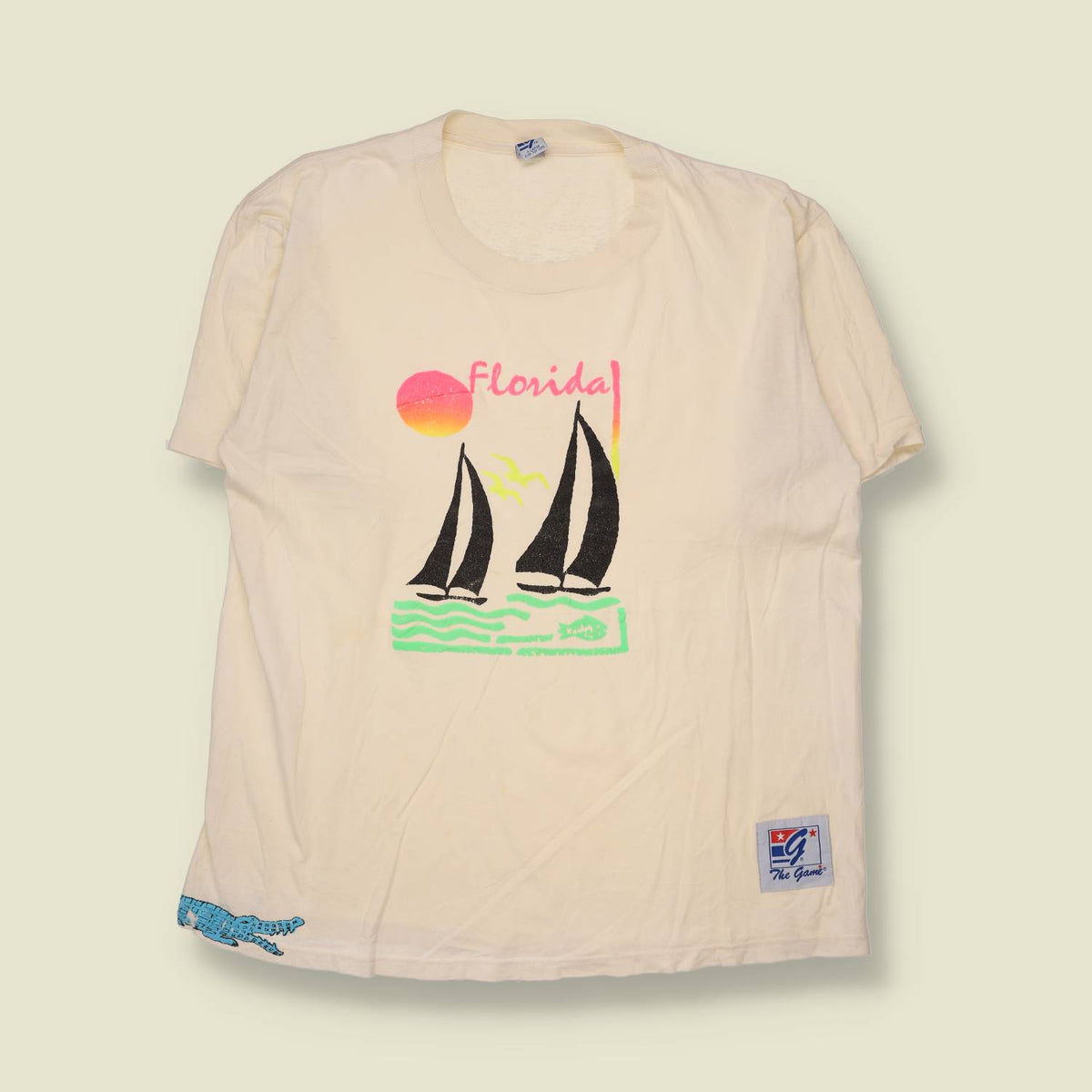 1990s | The Game | "Florida" T-Shirt | Cream - XL