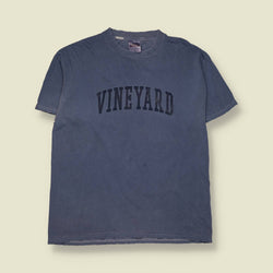 1990s | Tultex | "Vineyard" T-Shirt | Navy - L
