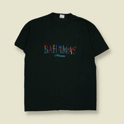 1990s | Fruit of the Loom | "Bahamas Nassau" T-Shirt | Black - M