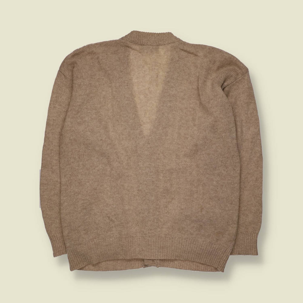 1980s | Central Park | Cable Knit Cardigan | Beige - M