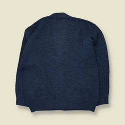 1980s | J Roma Jordan | Cable Knit Cardigan | Navy - L