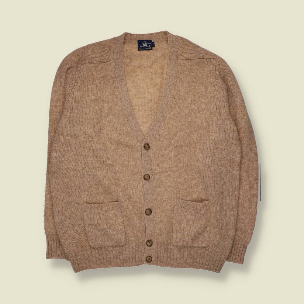1980s | Merci Vane | Wool Cardigan | Beige - XXL