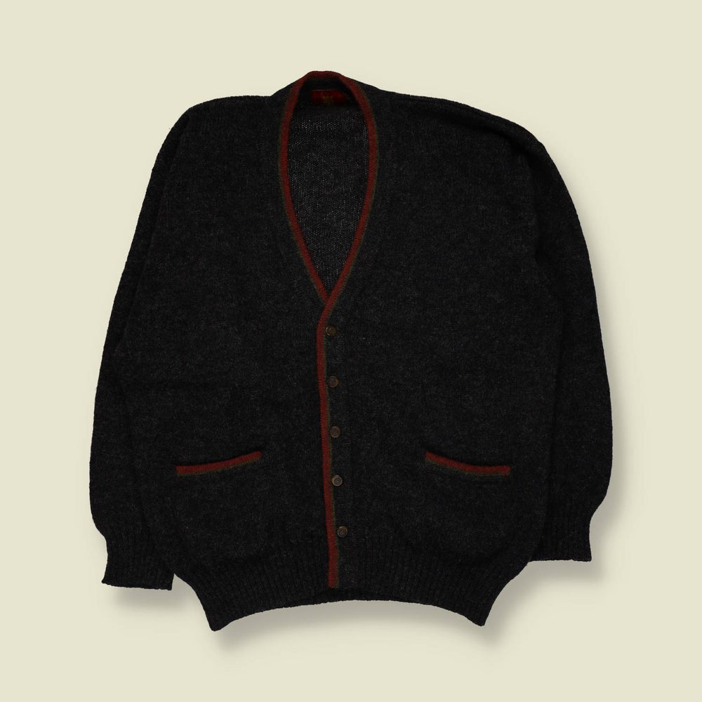 1980s | John Salzburg | Wool Cardigan | Grey - L