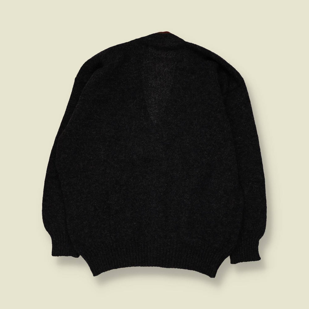 1980s | John Salzburg | Wool Cardigan | Grey - L