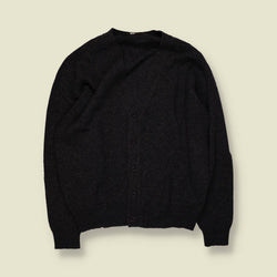 1980s | Knit Cardigan | Charcoal - L