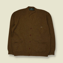 1980s | Henry Cotton's | Wool Cardigan | Olive - XL