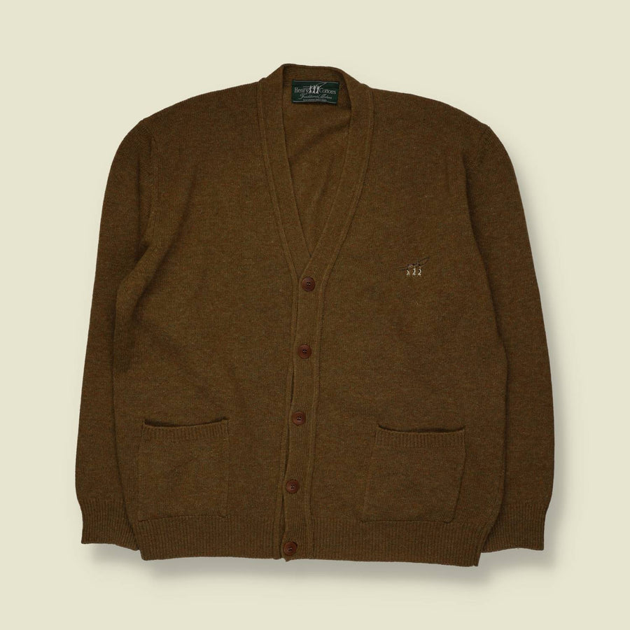 1980s | Henry Cotton's | Wool Cardigan | Olive - XL