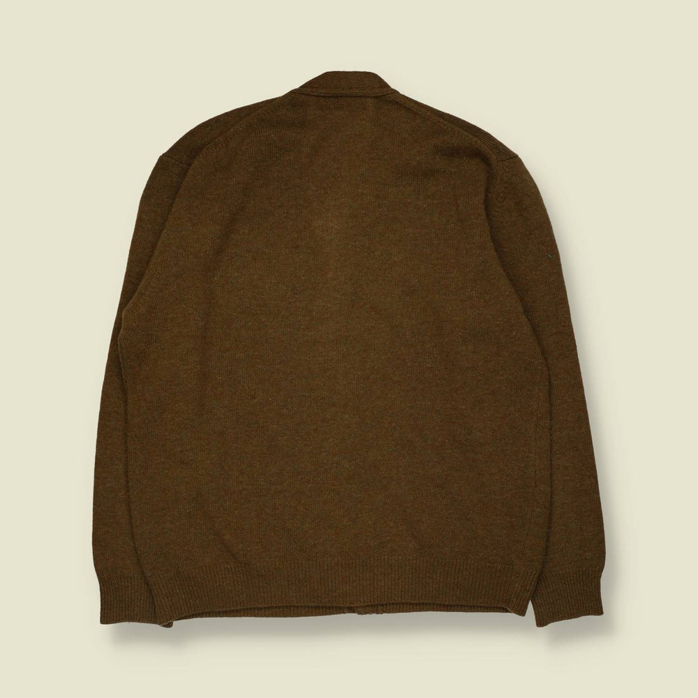1980s | Henry Cotton's | Wool Cardigan | Olive - XL