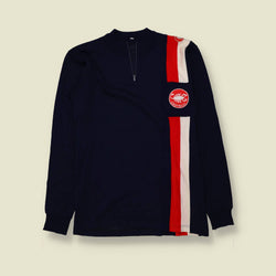 1990s | Castelli | Wool blend Cycling Jersey | Navy - XS