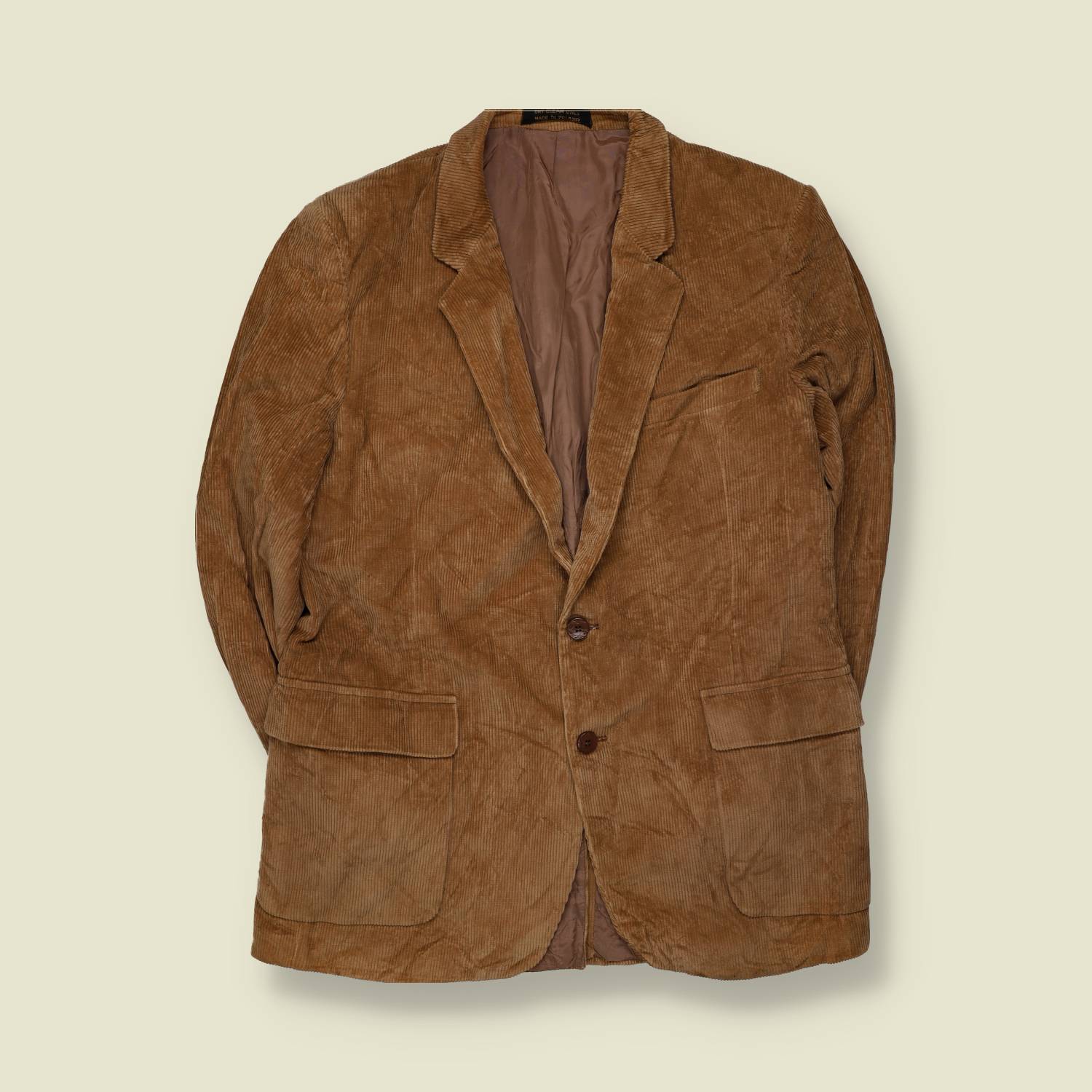 1970s | Members Only | Corduroy Blazer | Tan - L