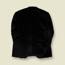 1990s | Velvet Tuxedo Blazer | Black - M