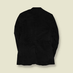 1990s | Corduroy Blazer | Black - Made in Italy - XS