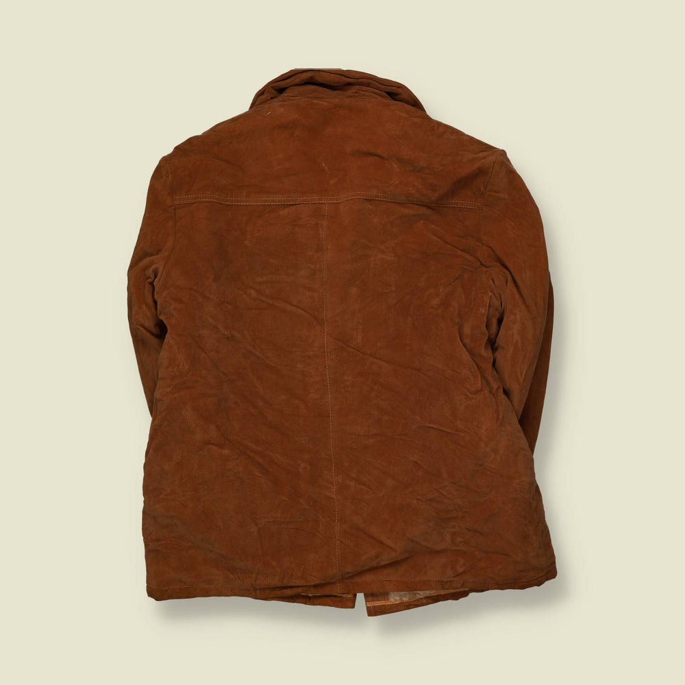 1970s | Chamois Sherpa-Lined Coat | Tan - L