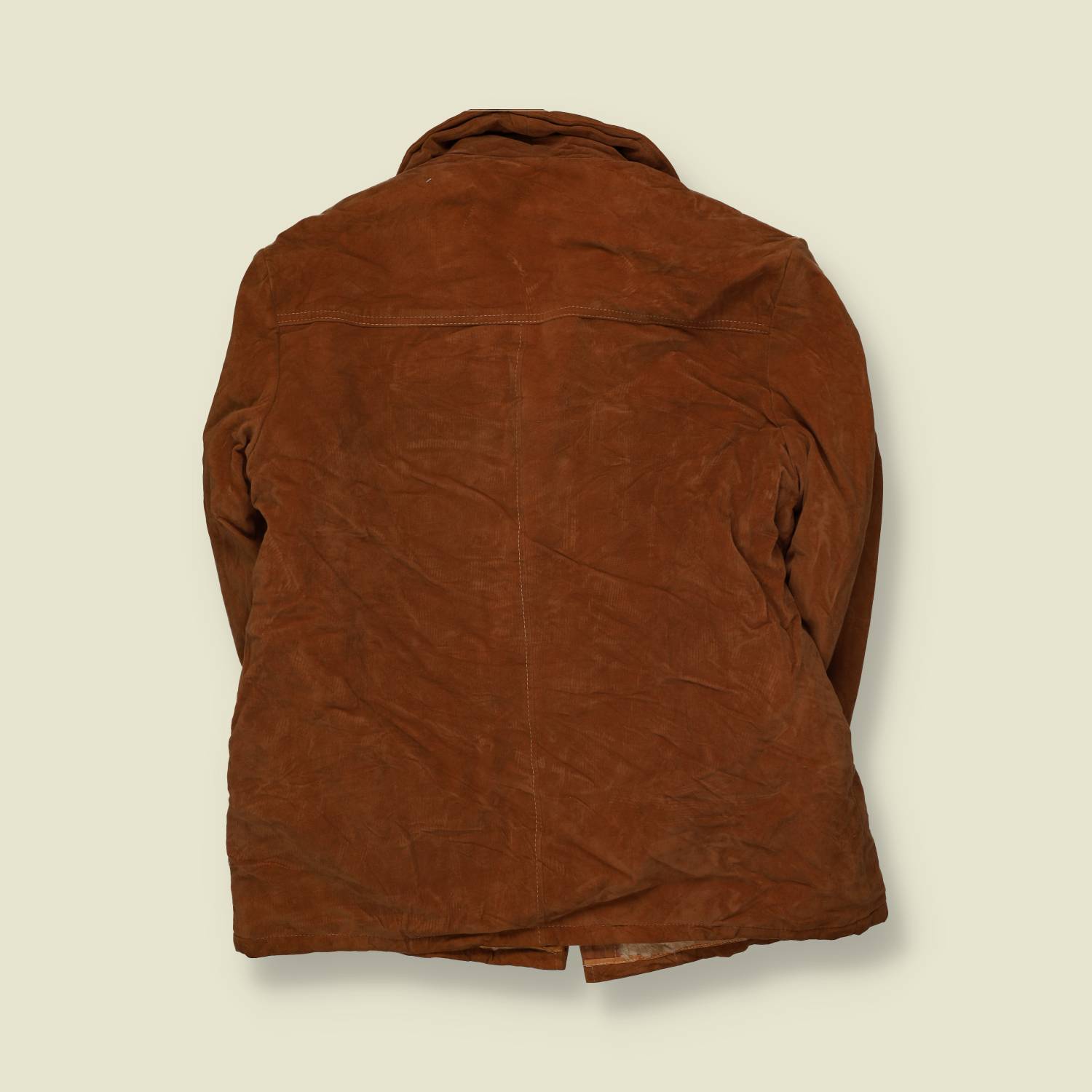 1970s | Chamois Sherpa-Lined Coat | Tan - L